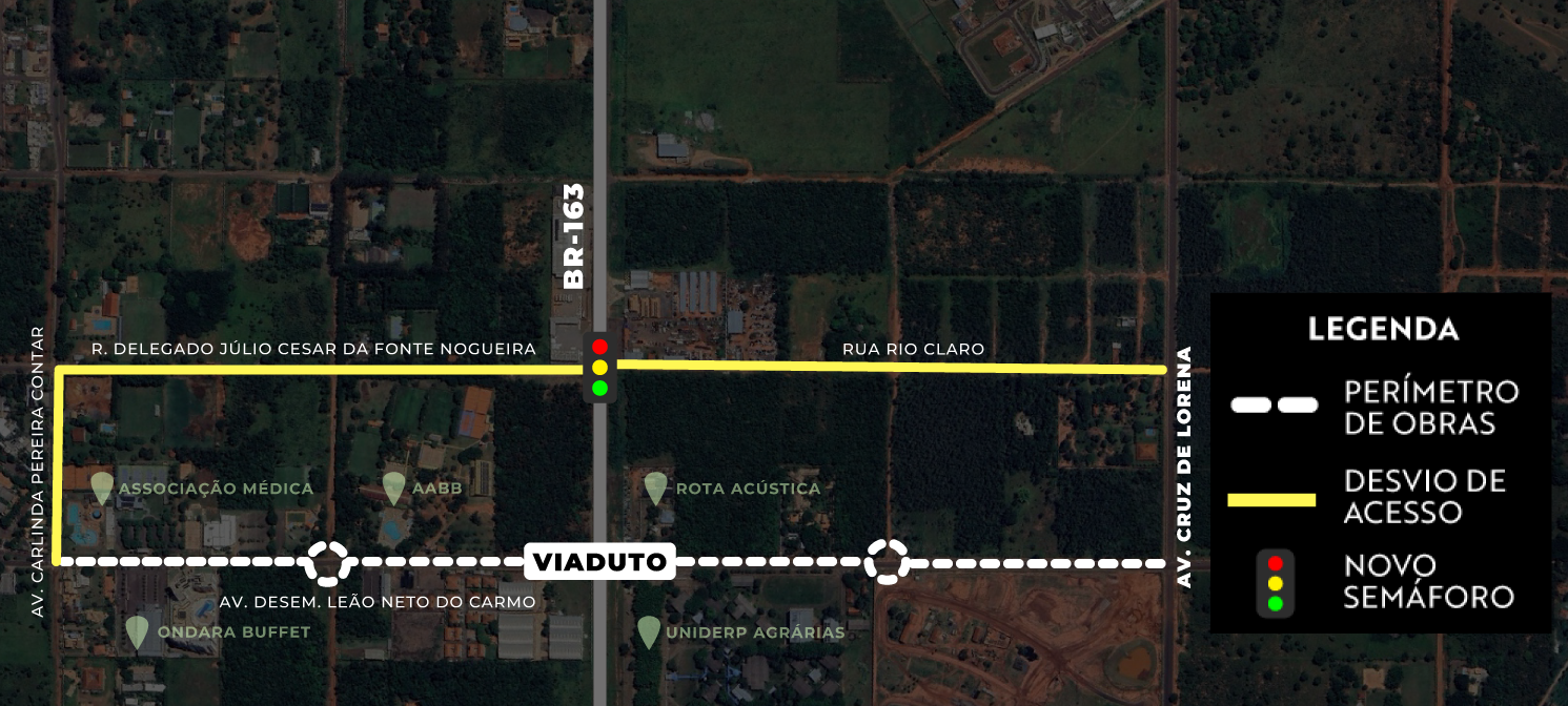 Trecho no Jardim Veraneio ser&Atilde;&iexcl; interditado a partir de 3 de julho para obras de viaduto.